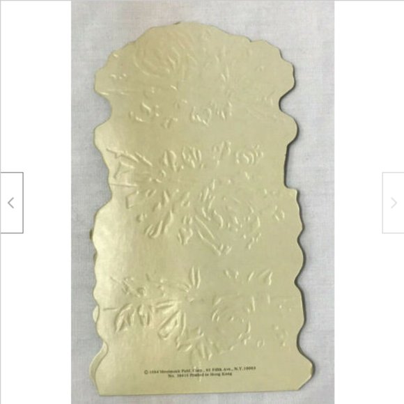 Fondest Wishes Victorian Rose 3D Pop Out Stand Up Merrimack Greeting Card 1984 - Picture 2 of 4